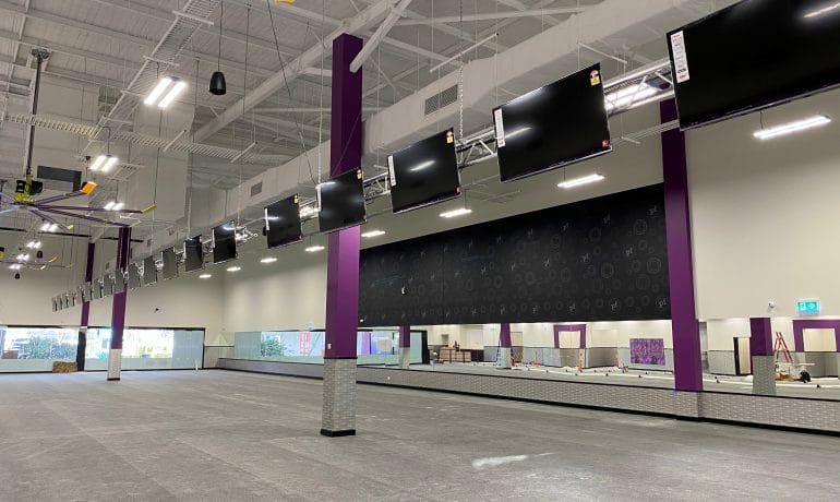 TV Truss Rigging for Planet Fitness Casula planet fitness casula tv truss 1 770x460 1