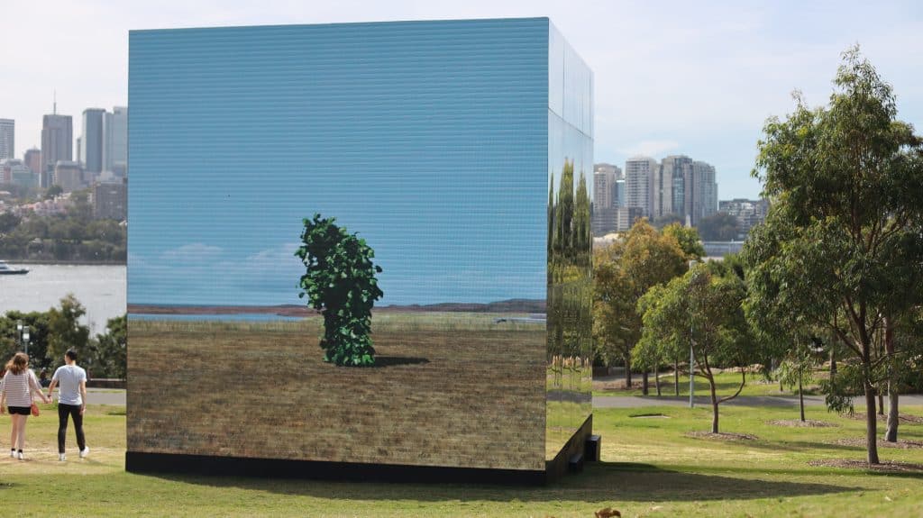 dplr Built Outdoor LED Screen "Leaf Work" for Biennale of Sydney dplr Unilumin URMII P4.81 Outdoor LED Screen Leaf Works 1