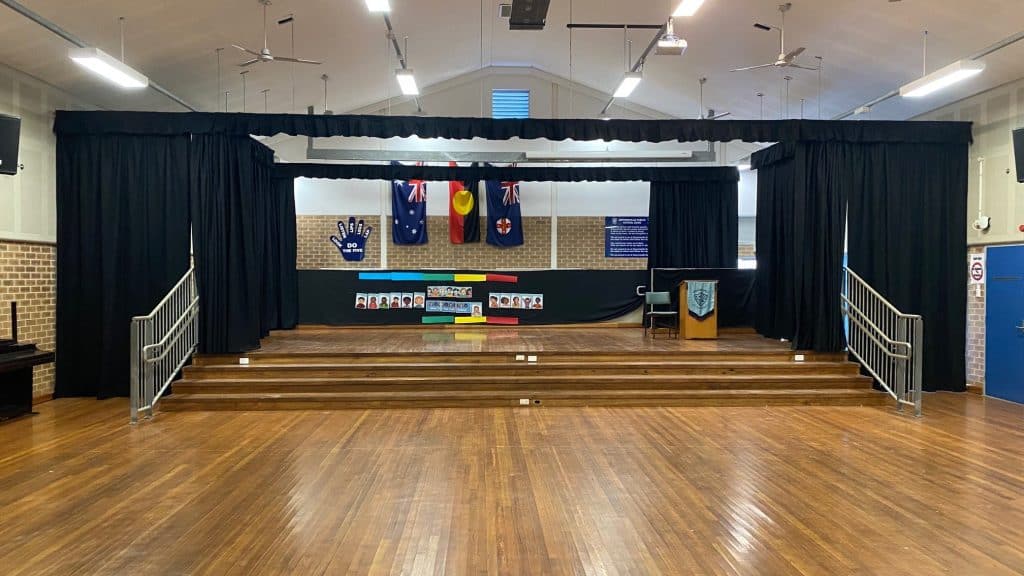 Enhancing the Gwynneville Public School Hall with a Cutting-Edge Curtain System Gwynneville Public School Curtains 2